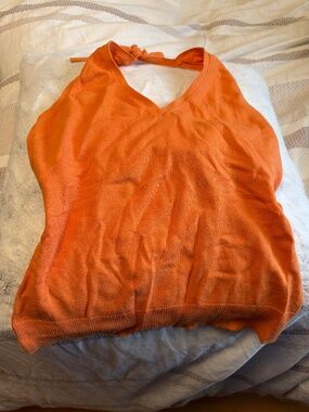 GAP orange cotton halter top - size medium